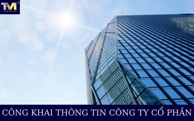 Công khai thông tin công ty cổ phần