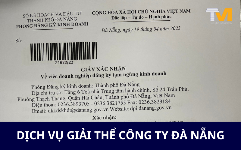 Dịch vụ giải thể công ty Đà Nẵng