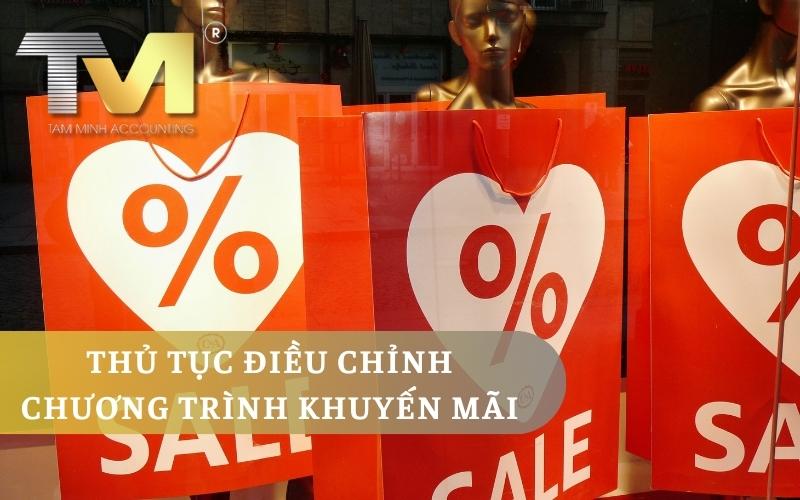 Thủ tục điều chỉnh chương trình khuyến mãi