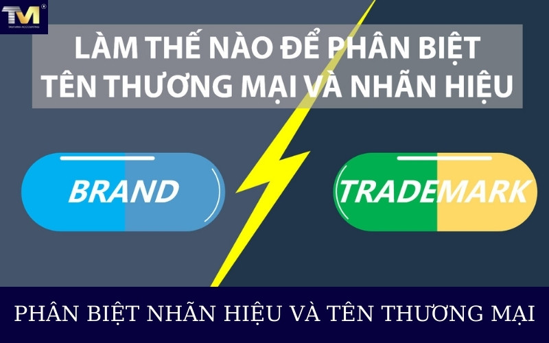 Phân biệt nhãn hiệu và tên thương mại